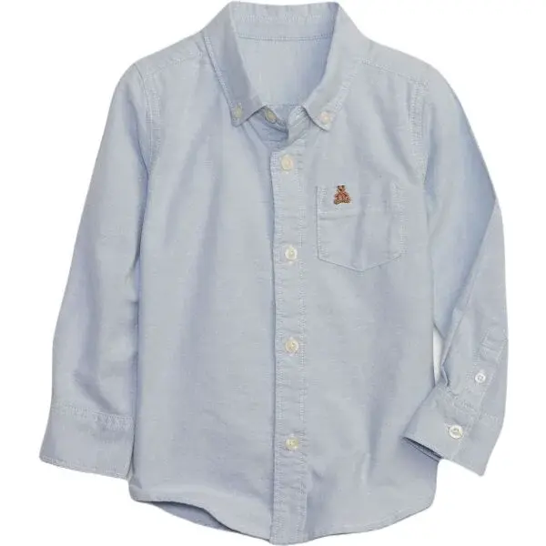 GAP BABY Dětská košile, světle modrá, velikost 5Y