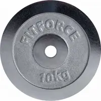 Fitforce PLC 10 KG x 30 MM Nakládací kotouč, stříbrná, velikost 10 KG