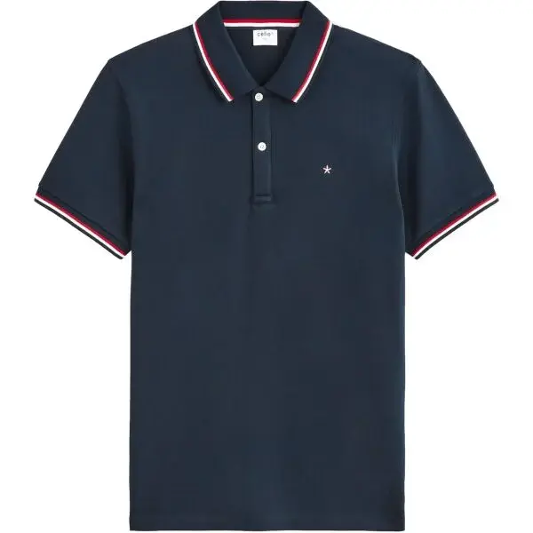 CELIO NECETWO Pánské polo triko, tmavě modrá, velikost