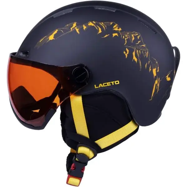 Laceto MOUNT Dětská lyžařská helma, černá, velikost (50 - 54)