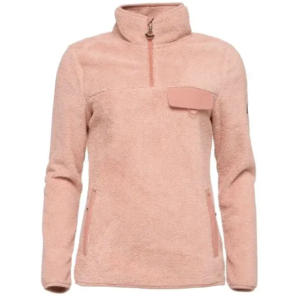 FUNDANGO VINONA FLEECE PULLOVER Dámská mikina, růžová, velikost