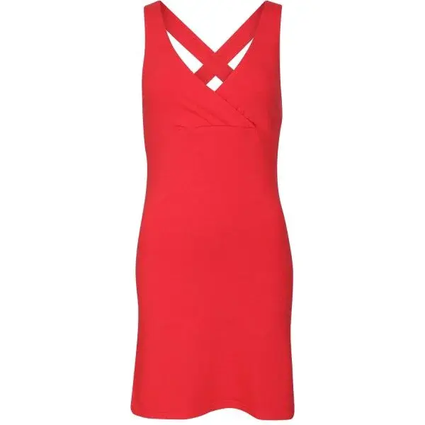 PROGRESS EMILY Dámské sportovní šaty s bambusem, červená, velikost