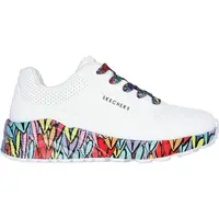 Skechers UNO LITE Dětská vycházková obuv, bílá, velikost