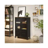 Boxxx KOMODA, hnědá, černá, 70/100/33 cm