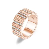 Rosato Blyštivý bronzový prsten se zirkony Cubica RZCU58 56 mm