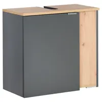 Stylife SKŘÍŇKA POD UMYVADLO, antracitová, dub artisan, 60/56/32 cm