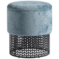 MID.YOU TABURET, kov, textil, kompozitní dřevo, 40/44/40 cm