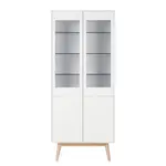 MID.YOU VITRÍNA, dub, přírodní barvy, bílá, barvy dubu, 80/190/40 cm