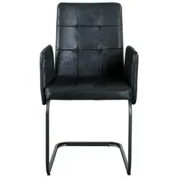 MID.YOU ŽIDLE S PODRUČKAMI, železo, tkaná látka, černá