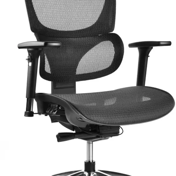 MERCURY Ergonomická kancelářská židle LUNA JNS-101A, černá, sezení 8 hodin denně