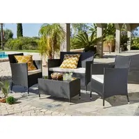 Ambia Garden ZAHRADNÍ SESTAVA 4dílné, kov, plast, sklo, textil