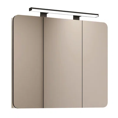 Stylife ZRCADLOVÁ SKŘÍŇKA, bílá, bílá, 85/74/18 cm