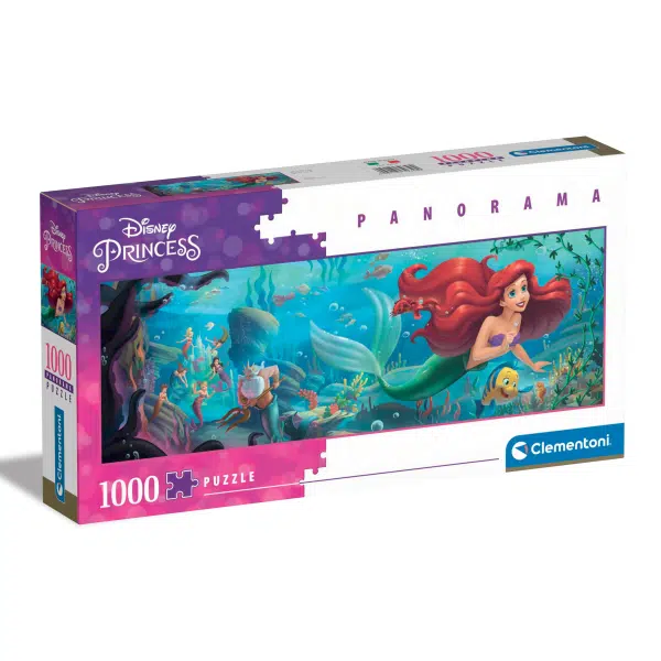 Clementoni - Puzzle Panorama 1000 Disney Malá mořská víla