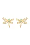 Pozlátené náušnice Lilou Dragonfly