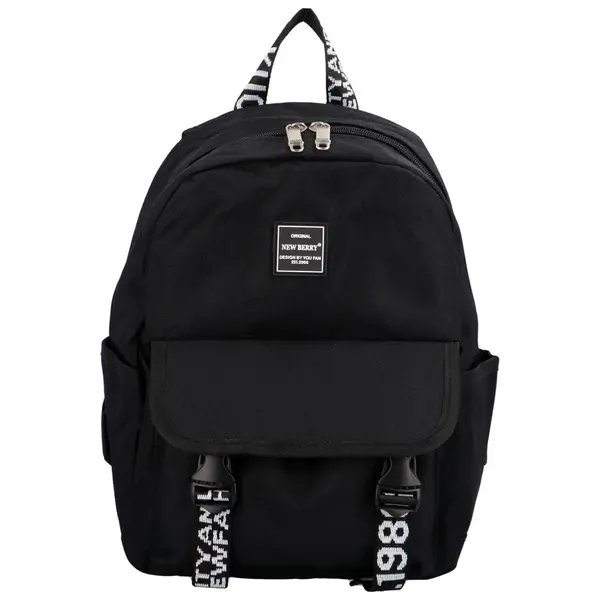 Stylový městský látkový batoh Miško, černá