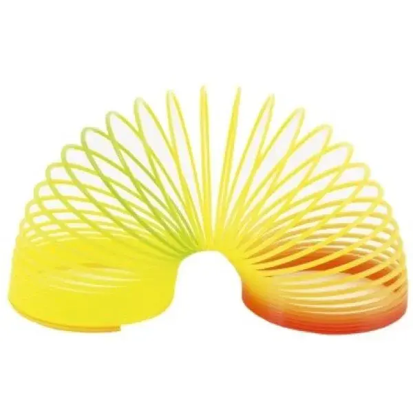 Špirála/pružina dúhová plast priemer 7,5cm v krabičke 8x7,5x8cm