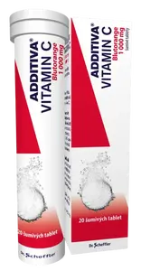ADDITIVA Vitamin C 1000 mg Blutorange 20 šumivých tablet
