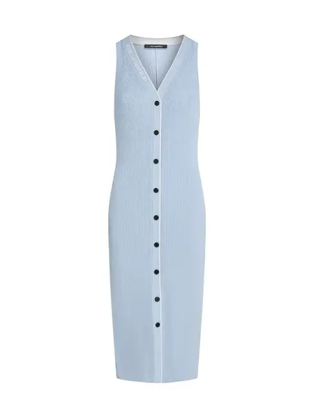 Karl Lagerfeld Pletené šaty  svetlomodrá / biela