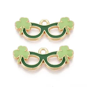 Saint Patrick's Day Alloy Enamel Pendants