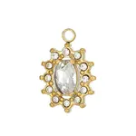 304 Stainless Steel Cubic Zirconia Charms