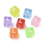 Spray Painted Transparent Acrylic Beads