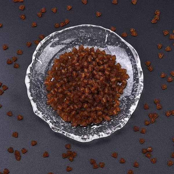 Frosted Transparent Glass Beads