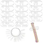 28Pcs Acrylic Band Weaving Width Gauge