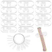 28Pcs Acrylic Band Weaving Width Gauge