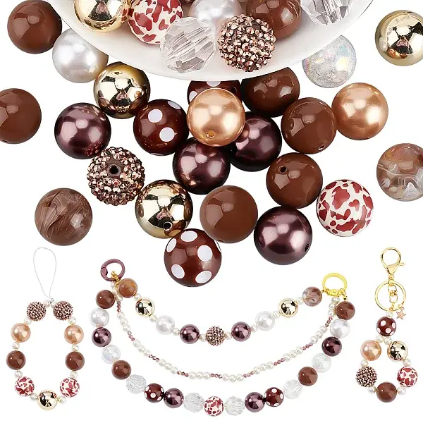 1 Set Mixed Style Acrylic Round Beads Sets