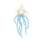 Natural Shell & Glass Pearl Big Pendants