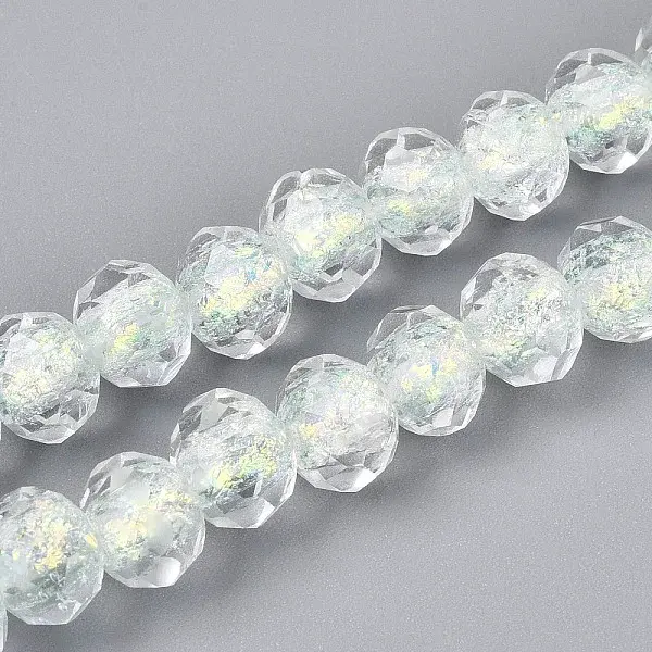 Handmade Foil Lampwork Beads Strands