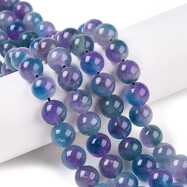 Dyed Natural White Jade Beads Strands