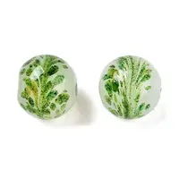 Handmade Green Sand Lampwork Beads