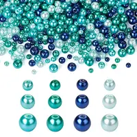 Baking Painted Pearlized Glass Pearl Round Beads