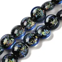Handmade Dichroic Foil Glass Beads Strands