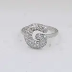 Brass Micro Pave Clear Cubic Zirconia Cuff Rings