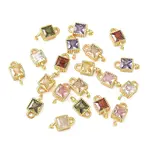 Brass Pave Cubic Zirconia Connector Charms