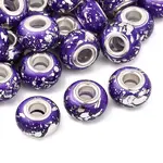Opaque Resin Rondelle European Beads