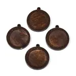 Schima Wood Carved Pendant Cabochon Settings