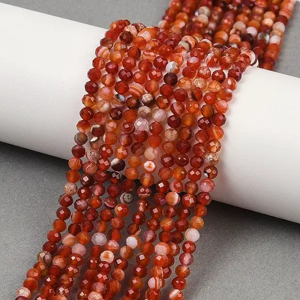 Natural Banded Agate Beads Strands