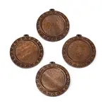 Schima Wood Carved Pendant Cabochon Settings