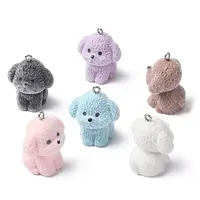 Opaque Flocking Resin Pendants