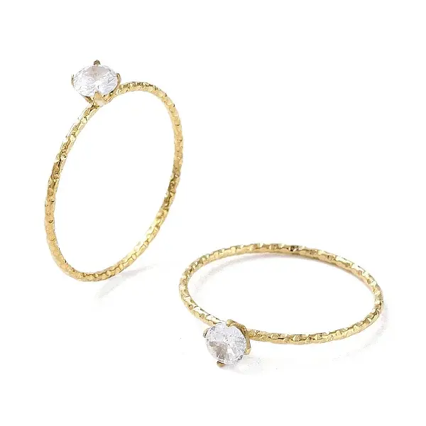 Ion Plating(IP) 304 Stainless Steel Textured Finger Ring