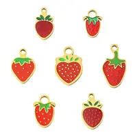 14Pcs 7 Styles 304 Stainless Steel Enamel Pendants