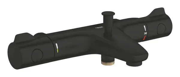 Grohe Grohtherm - Termostatická vanová baterie, matná černá 1022062430