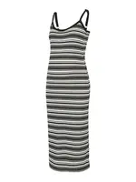 MAMALICIOUS Letné šaty 'MLSARAFINA'  čierna / šedobiela