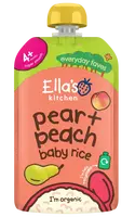 ELLA'S KITCHEN BIO Dětská rýže, hruška a broskve 120 g