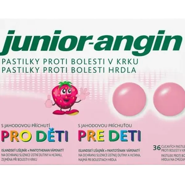 JUNIOR-ANGIN pastilky pro děti 36 pastilek