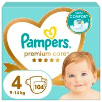 PAMPERS Premium Care plenky vel. 4, 9-14 kg, 104 ks