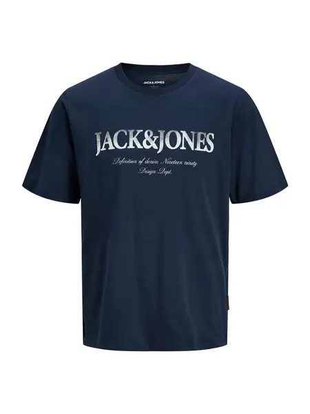 JACK & JONES Tričko 'JJDevin Daytona'  námornícka modrá / biela